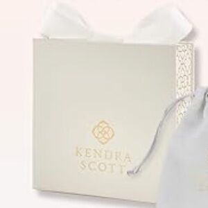 Kendra Scott Grey Gift Box with Gold Logo & Ribbon NWOT